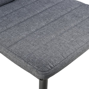 [en.casa]® Étkezőszék 2,4 vagy 6 darabos szettben acél lábakon 96 x 43 x 52 cm szürke