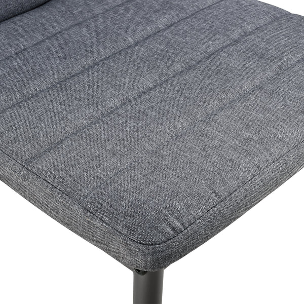 [en.casa]® Étkezőszék 2,4 vagy 6 darabos szettben acél lábakon 96 x 43 x 52 cm szürke