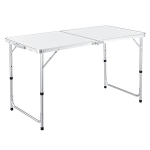 Összecsukható asztal 120x60x55/63/70 cm állítható magasságú kempingasztal aluvázzal több színben [casa.pro]®