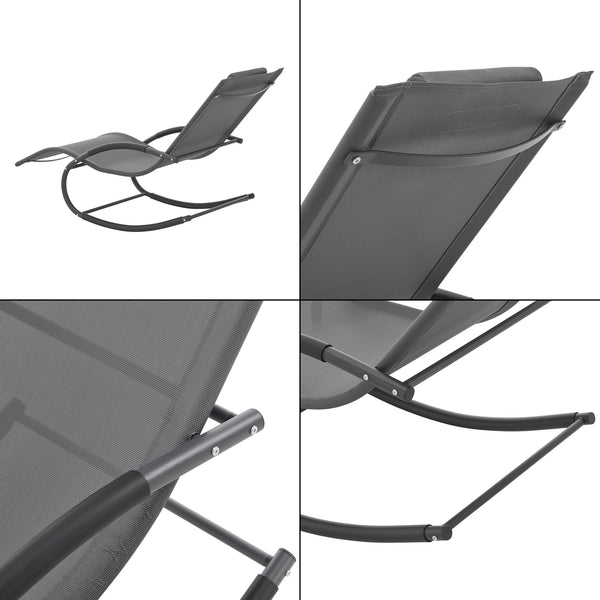 Kerti hintaszék Tarent 150 Kg sötétszürke [en.casa]