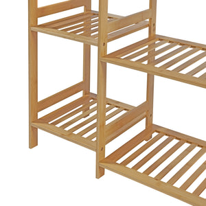 Ruhatartó állvány Ilomantsi Bambus [en.casa]