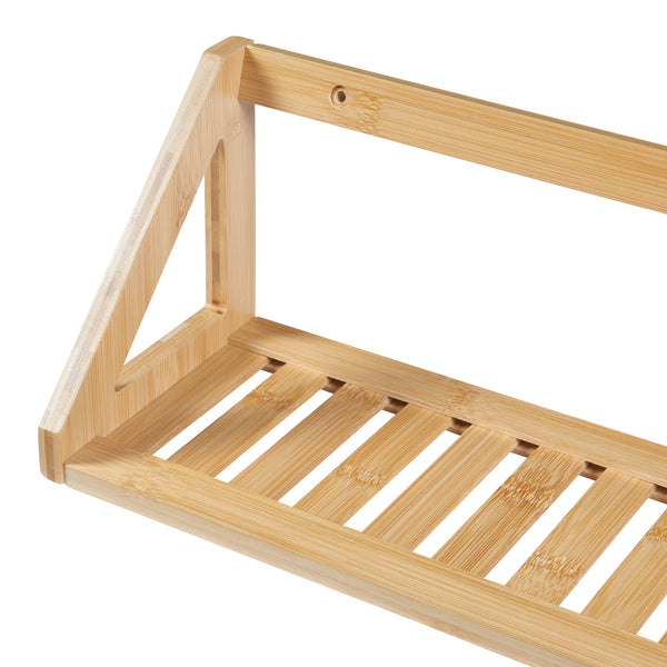 Fali polc 2 db-os szettben Gjerdrum 43x15x15cm bambusz [en.casa]
