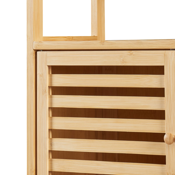 Bambusz polc szekrénnyel WC fölé Haugesund 158x60x26 cm [en.casa]