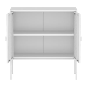 Kétajtós komód Castelli 82,5 x 80 x 40 cm acél fehér [en.casa]