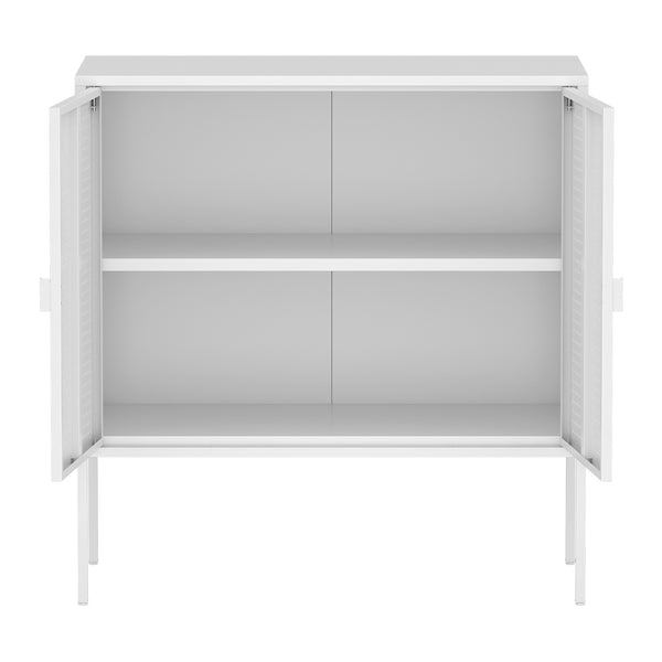Kétajtós komód Castelli 82,5 x 80 x 40 cm acél fehér [en.casa]
