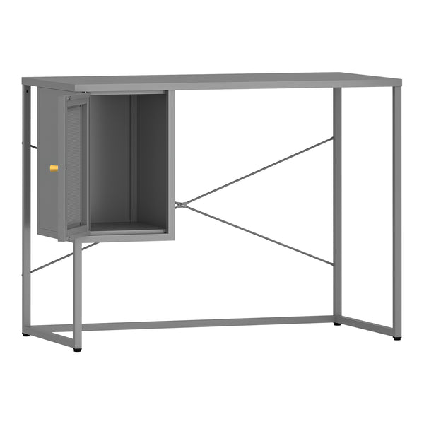 Íróasztal Sund acél 75x100x50 cm szürke [en.casa]