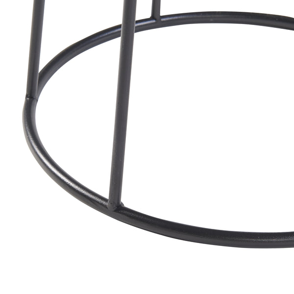 Növénytartó állvány szett Nesseby 2 db fekete [en.casa]