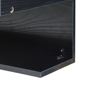 Fali polc Gauldal 57x30x32 cm fekete [en.casa]