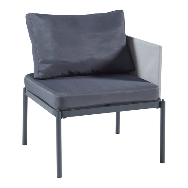 Kerti bútor-szett Accettura 3 részes alumínium szürke [casa.pro]