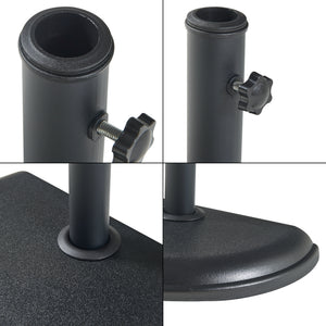 Beton napernyőtalp Bisenti 45x29x4,5 cm fekete [casa.pro]