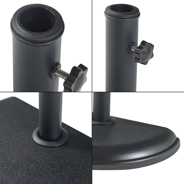 Beton napernyőtalp Bisenti 45x29x4,5 cm fekete [casa.pro]