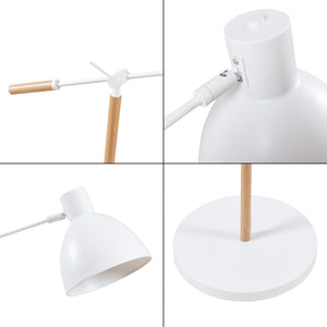 Állólámpa Banchory fém 163 cm fa hatású/fehér [lux.pro]