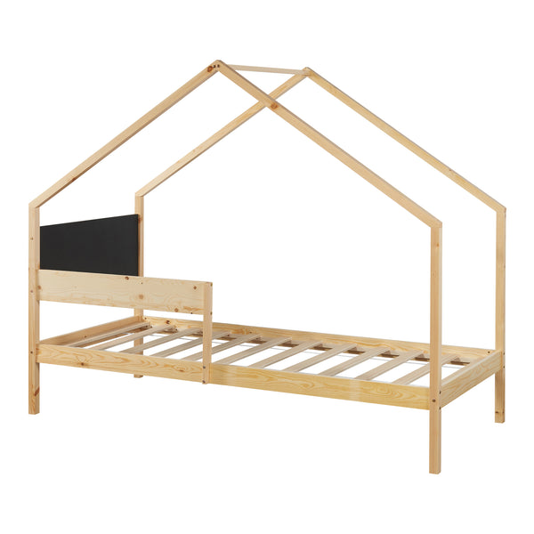 Házikó gyerekágy kihúzható ággyal matraccal Sodankylä 90x200cm [en.casa]