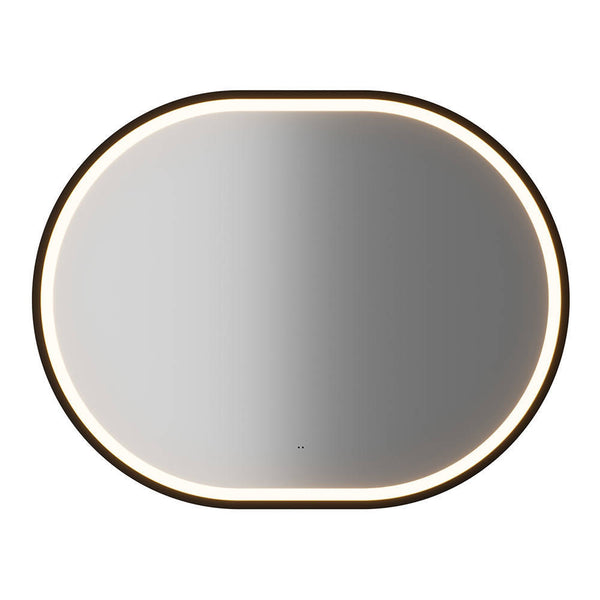 Mosdószekrény Newport 80x57x39 cm LED-tükörrel tölgyfa hatású [en.casa]