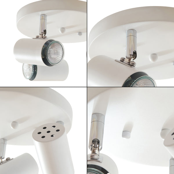 Mennyezeti lámpa Bathgate 3 x GU10 fehér [lux.pro]