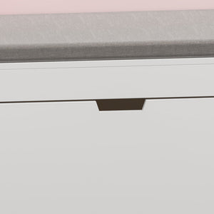 Gyerek pad tárolófiókokkal és könyvtartóval Vestnes vattacukor/fehér [en.casa]