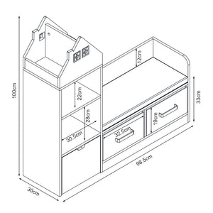 Gyerekpad polccal Vipsali [en.casa]
