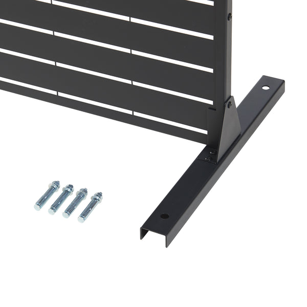 Térelválasztó Trolu acél 200x100x50 cm fekete [casa.pro]