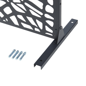 Térelválasztó Poskind acél 200x100x50 cm fekete [casa.pro]