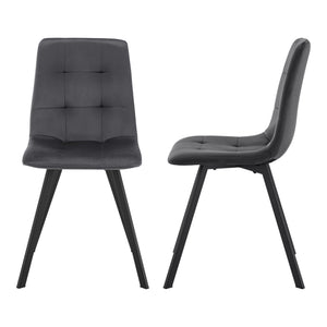 Étkezőgarnitúra Fitjar 4 személyes beton hatású/sötétszürke [en.casa]