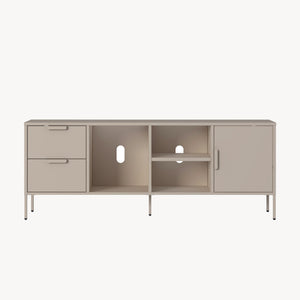 TV szekrény Kliri acél 150x35x58 cm teveszín [en.casa]