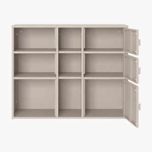 Irodai szekrény Kliri acél 100x32x81 cm teveszín [en.casa]