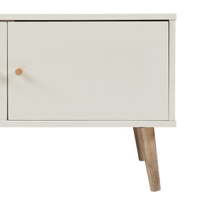 TV szekrény Hallevil 150x39x45 cm világosszürke [en.casa]