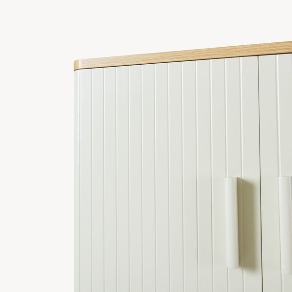 Tárolószekrény WC fölé Ferrersp 160x63x20 cm tölgyfa hatású/homokszín [en.casa]