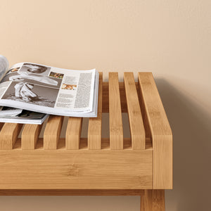 Ülőpad Lasdarvoo 120x35x45 cm bambusz natúr [en.casa]