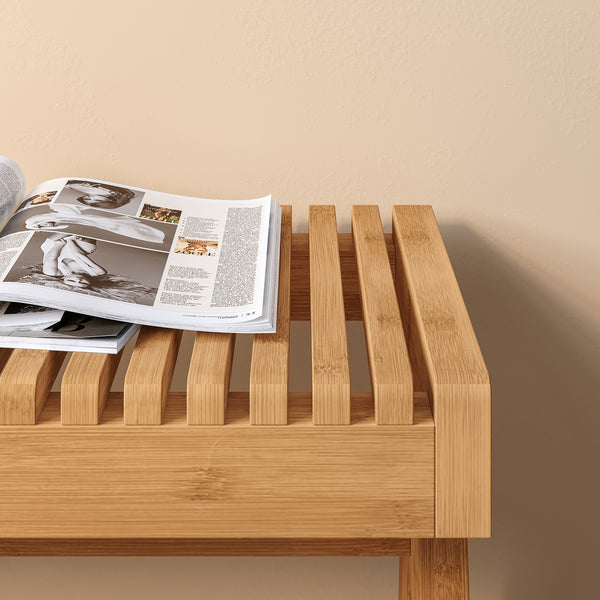 Ülőpad Lasdarvoo 120x35x45 cm bambusz natúr [en.casa]