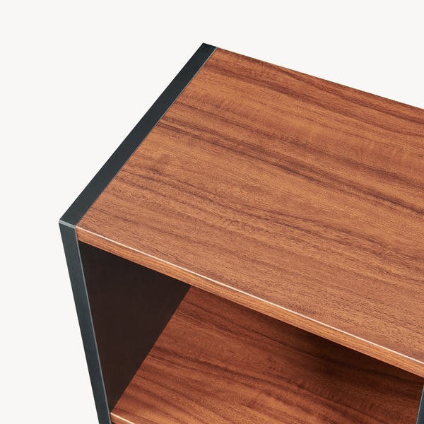 Könyvespolc Trond 80x30x23 cm fekete/diófa hatású [en.casa]