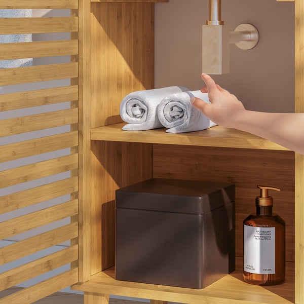 Bambusz mosdó alatti szekrény Iveland 60x40x30cm [en.casa]