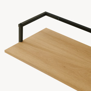 Fali gardrób Evje 80x30x20 cm tölgyfa hatású/fekete [en.casa]