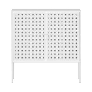 Kétajtós komód Castelli 82,5 x 80 x 40 cm acél fehér [en.casa]