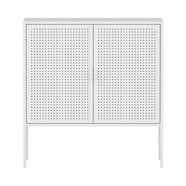 Kétajtós komód Castelli 82,5 x 80 x 40 cm acél fehér [en.casa]