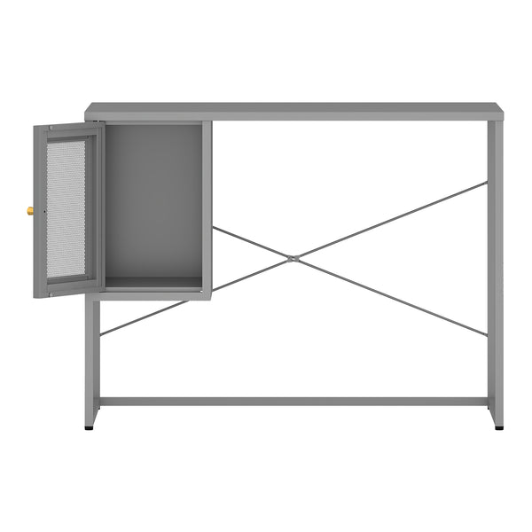 Íróasztal Sund acél 75x100x50 cm szürke [en.casa]
