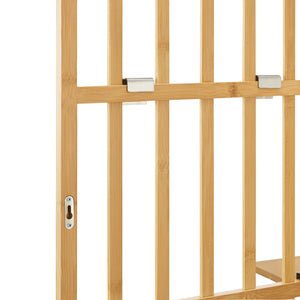 Fali panel polcokkal Røst 120x80x13cm bambusz [en.casa]