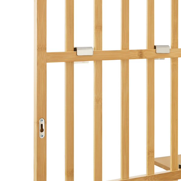 Fali panel polcokkal Røst 120x80x13cm bambusz [en.casa]