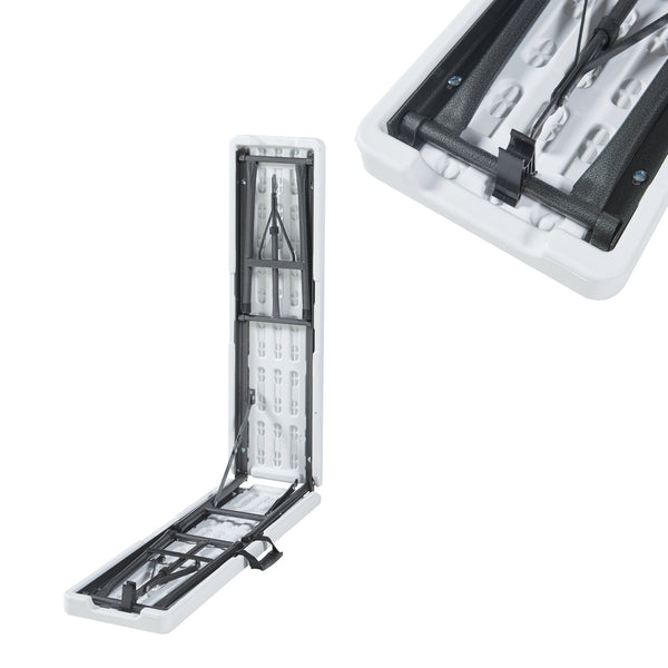 Összecsukható kemping pad 2 darabos szett Ljusnarsberg fehér [en.casa]