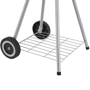 Faszenes gömbgrill Apricena 80x49x47cm fekete [casa.pro]