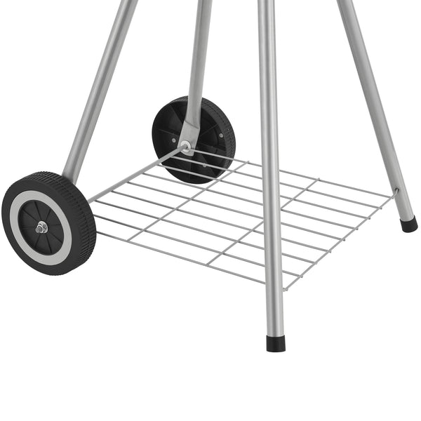 Faszenes gömbgrill Apricena 80x49x47cm fekete [casa.pro]