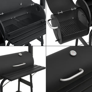 Füstölő grill Arielli 115x110x64cm fekete [casa.pro]