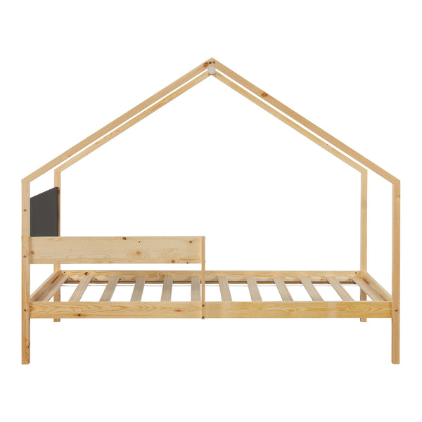 Házikó gyerekágy kihúzható ággyal matraccal Sodankylä 90x200cm [en.casa]