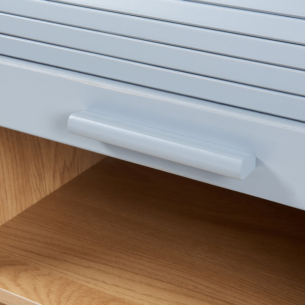 Redőnyös szekrény Kavlinge 80x60x40 cm bambusz/szürke [en.casa]