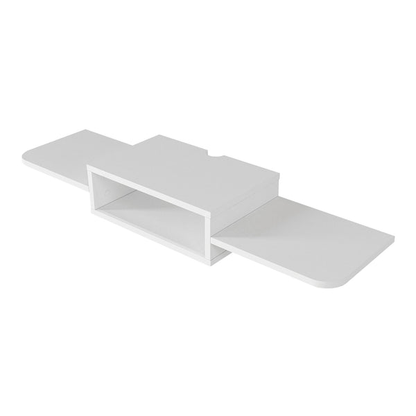 Falra szerelhető TV állvány Tar 115x30x16 cm fehér [en.casa]