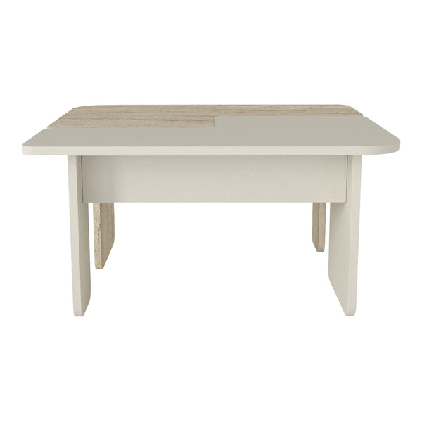 Dohányzóasztal Boneksbelt 2 részes homokkő és travertin színű [en.casa]