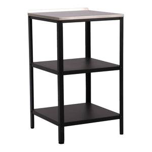 Kültéri szekrény polcos elemmel és zsúrkocsival Bolognano fekete matt [casa.pro]