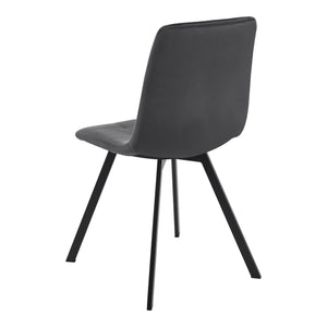 Étkezőgarnitúra Fitjar 4 személyes beton hatású/sötétszürke [en.casa]