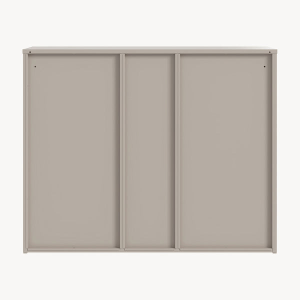 Irodai szekrény Kliri acél 100x32x81 cm teveszín [en.casa]
