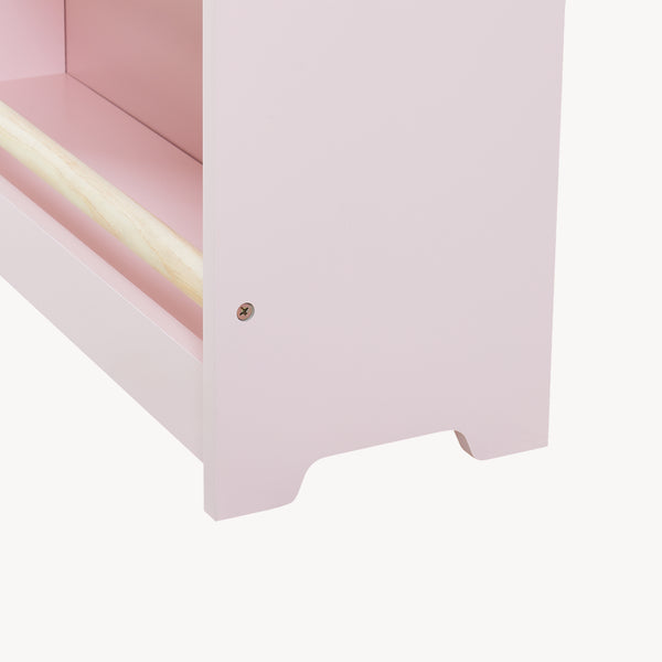 Gyerek könyvesolc Virer 78x60x18 cm rózsaszín [en.casa]